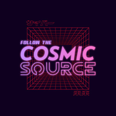 Gaming Logo Maker with a Cybernetic Grid Graphic 4074D