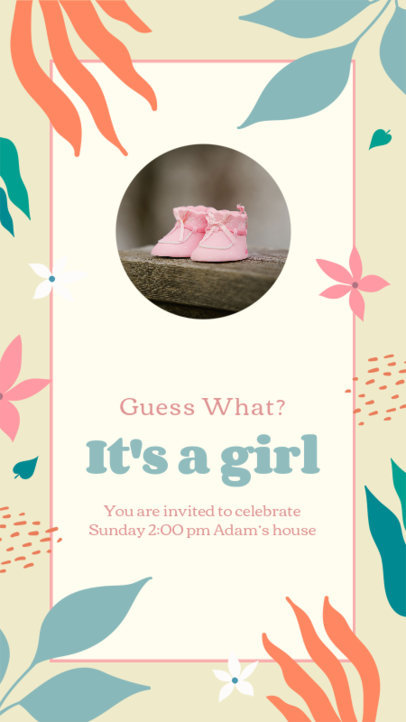 Maternity-Themed Instagram Story Maker to Celebrate a New Baby Girl