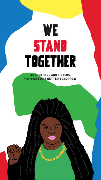 Colorful Instagram Story Generator with a Black History Month Quote