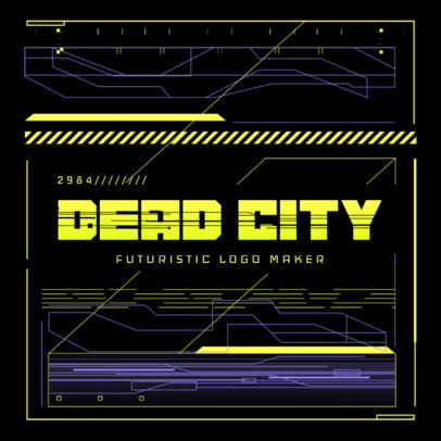 Futuristic Typography Logo Maker Inspired by Cyberpunk 2077