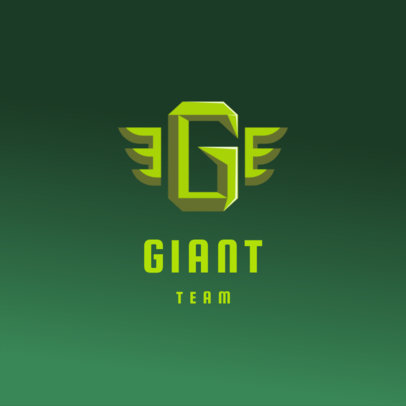 Gaming Team Logo Generator Featuring a Monogram with Wings