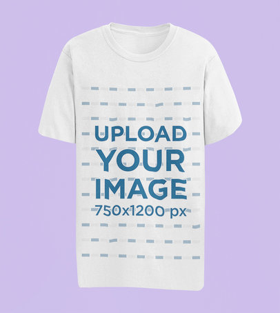 Basic T-Shirt Mockup Featuring a Plain Color Background 41329-r-el2