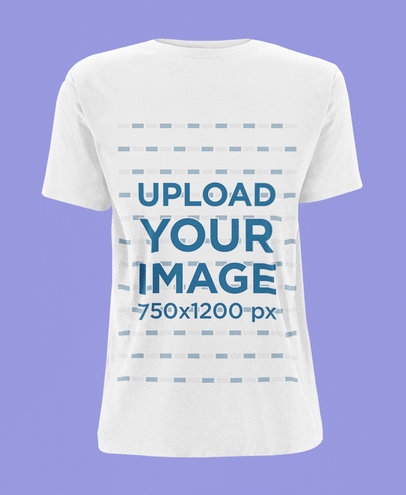 Back View Mockup Featuring a Basic T-Shirt Against a Colored Background 41330-r-el2