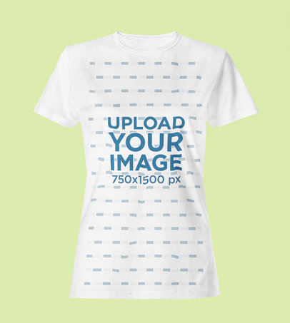 Ghosted T-Shirt Mockup Featuring a Solid Color Backdrop 41342-r-el2