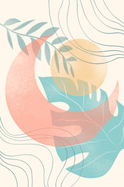 Art Print Design Maker Featuring Minimalist Illustrations