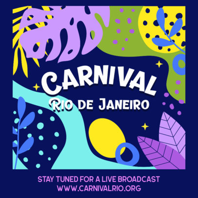 Facebook Post Maker Featuring Brazilian Carnival-Themed Graphics 3428 