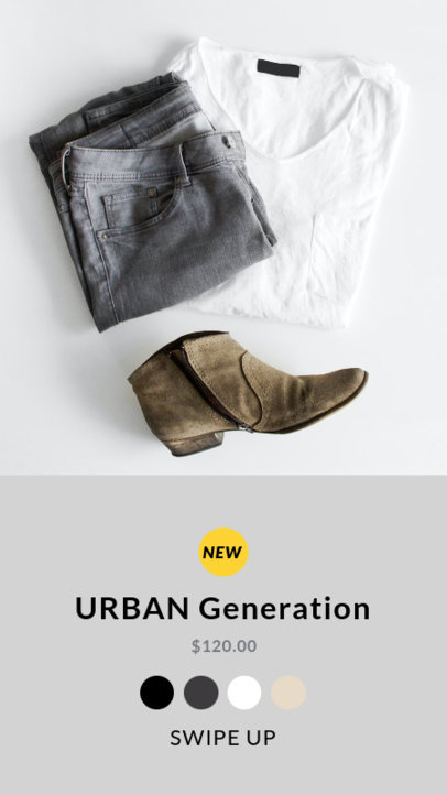 Instagram Story Design Template for a Dropshipping Clothing Brand