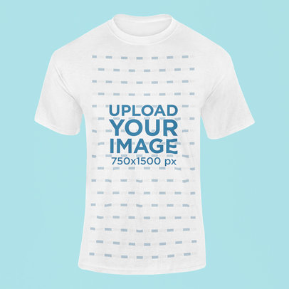 Mockup of a Ghosted T-Shirt Against a Customizable Background