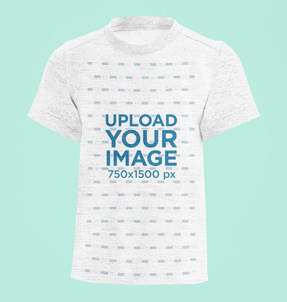 Heather T-Shirt Mockup Featuring a Ghosted Garment with a Colored Background