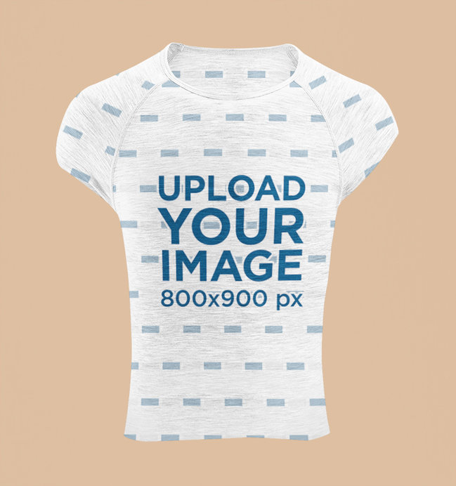 Ghosted Heather T-Shirt Mockup Featuring a Customizable Backdrop