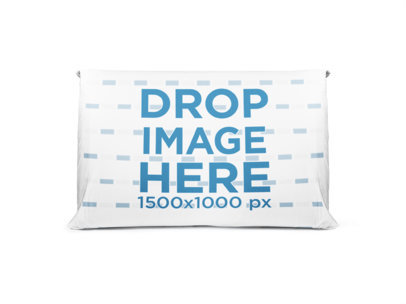 Horizontal Pillow Mockup Standing on a White Background
