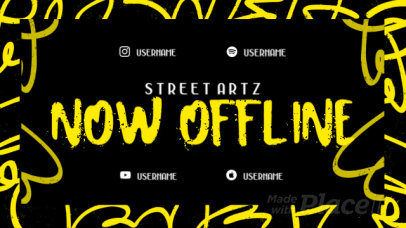 Twitch Offline Screen Video Maker with a Graffiti Style 
