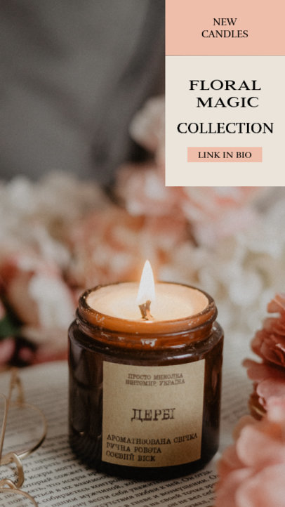 Instagram Story Template for a Self-Care Candles Collection