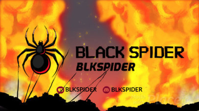 Twitch Starting Soon Screen Video Creator with an Animated Spider Graphic 2625