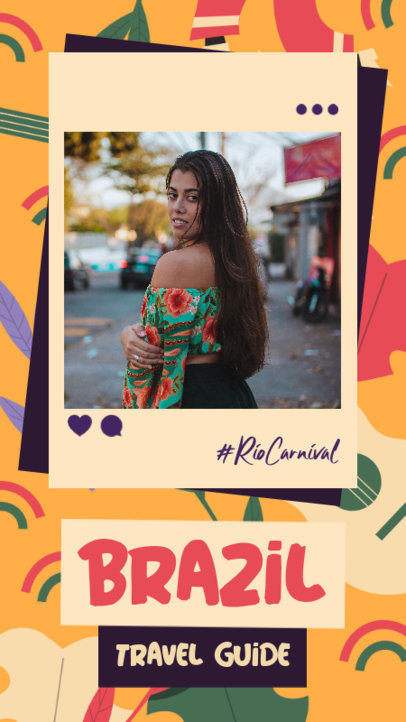 Colorful Instagram Story Template for a Brazil Travel Guide