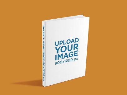 Book Mockup Standing Against a Transparent Background