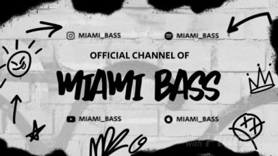 Twitch Offline Screen Video Maker Featuring Monochromatic Graffiti Graphics 2642