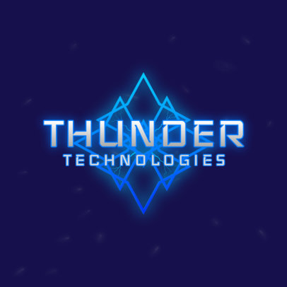 Thunder-Themed Gaming Logo Maker with an Abstract Graphic