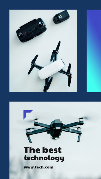 Technology-Themed Instagram Story Design Template for a Dropshipping Business