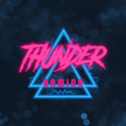Gaming Logo Template with an Electric Style and an Abstract Graphic