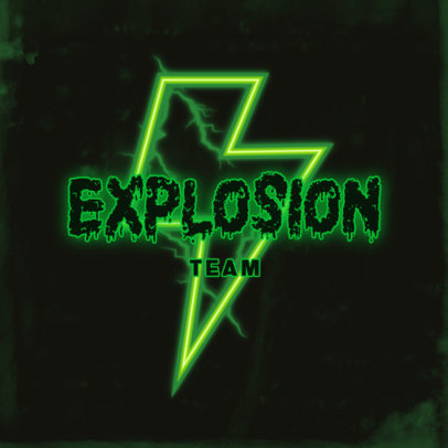Explosive Gaming Logo Creator with a Lightning Bolt Graphic