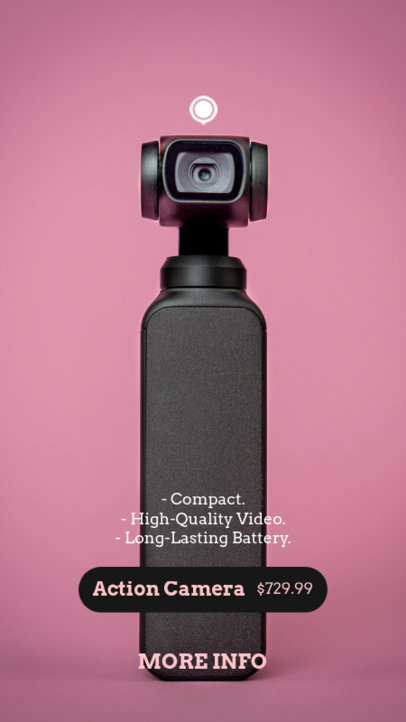 Instagram Story Design Template Featuring a Photo of a Tech Gadget