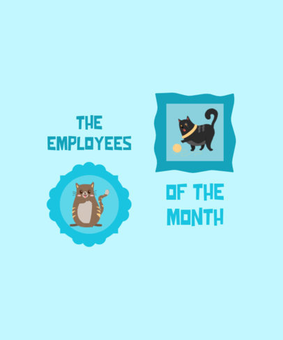 Funny T-Shirt Design Maker Featuring Two Cat Portraits 