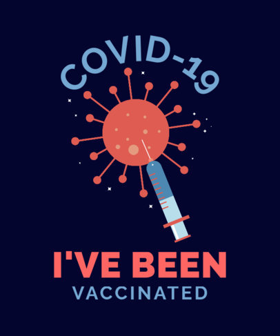 Vaccination-Themed T-Shirt Design Maker with a COVID-19 Message
