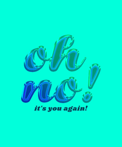 T-Shirt Design Creator Featuring a Quote with a 3D Typography