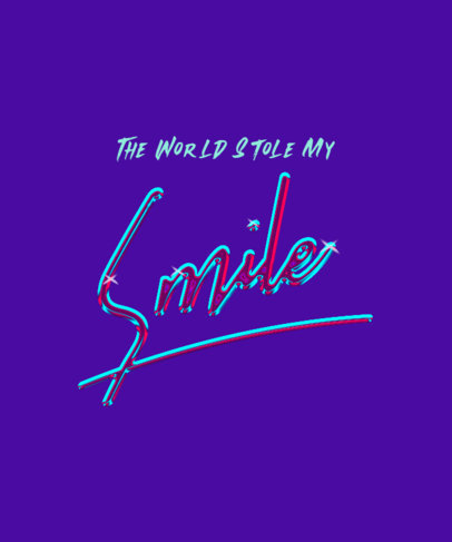 Quote T-Shirt Design Maker Featuring 3D Text 