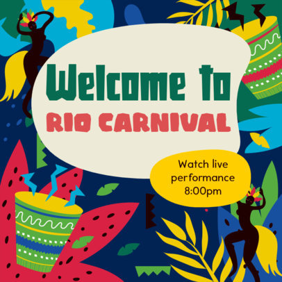 Facebook Post Generator with an Invitation to Brazilian Carnival 3427e