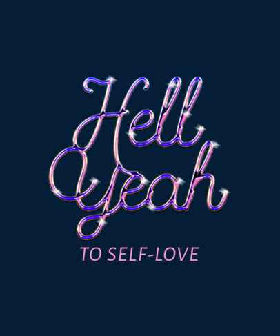 T-Shirt Design Template Featuring a 3D Typography 