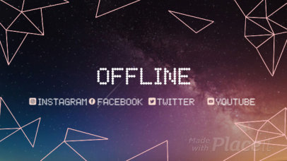Twitch Offline Screen Video Maker Featuring Animated Geometric Shapes