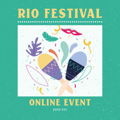 Instagram Post Template for a Carnival-Themed Online Event