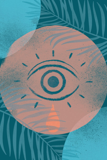 Art Print Design Generator Featuring a Mystical Illustration of an Eye 3425h
