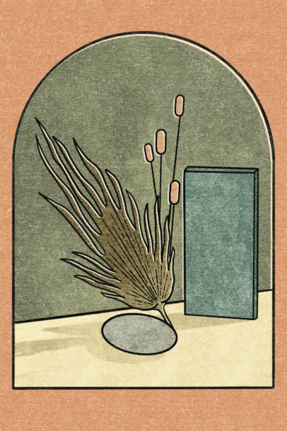 Art Print Design Maker with a Beautiful Illustration of Nature