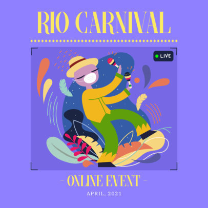Instagram Post Generator for a Rio Carnival Virtual Event