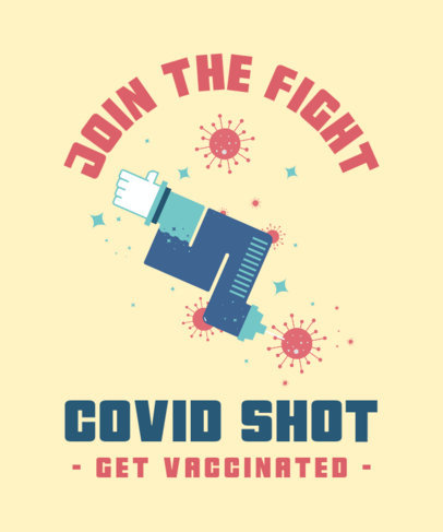 T-Shirt Design Creator Featuring a COVID Vaccine Theme