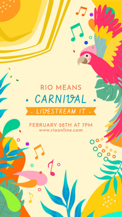 Instagram Story Maker to Announce a Brazilian Carnival Live Stream