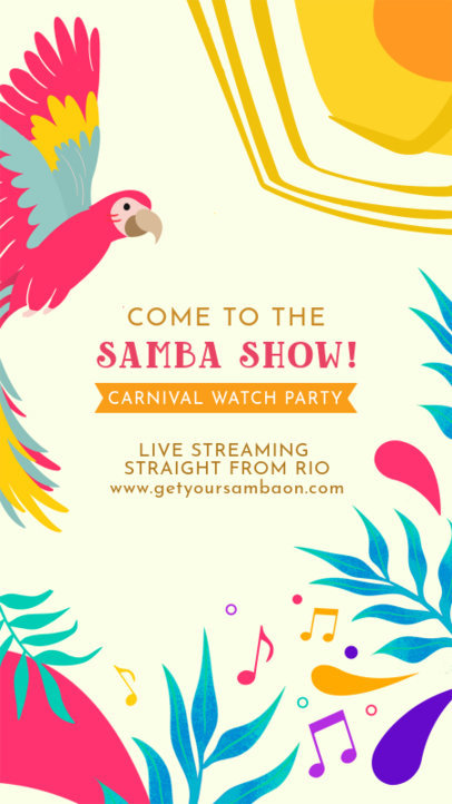 Carnival-Themed Instagram Story Maker for a Livestream Watch Party