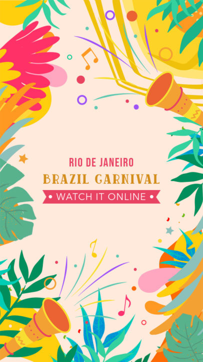 Instagram Story Maker with a Reminder to Watch Brazilian Carnival Online 3429h