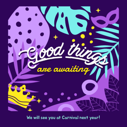 Facebook Post Design Maker Featuring Rio Carnival-Inspired Illustrations 3428c