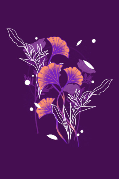 Floral Art Print Design Template Featuring Beautiful Illustrations