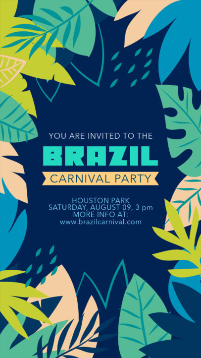 Instagram Story Template for an Invitation to a Carnival Party 