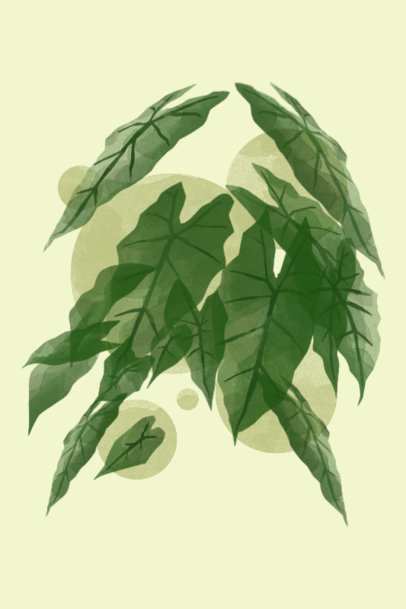 Art Print Design Template Featuring Botanical Graphics 