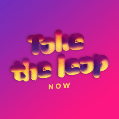 3D-Themed Instagram Post Template for an Inspirational Quote