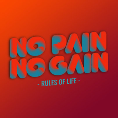 Instagram Post Maker with a Quote in 3D Typography