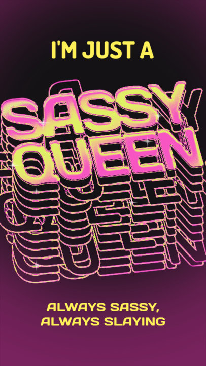 Instagram Story Design Template with a 3D Effect and a Quote