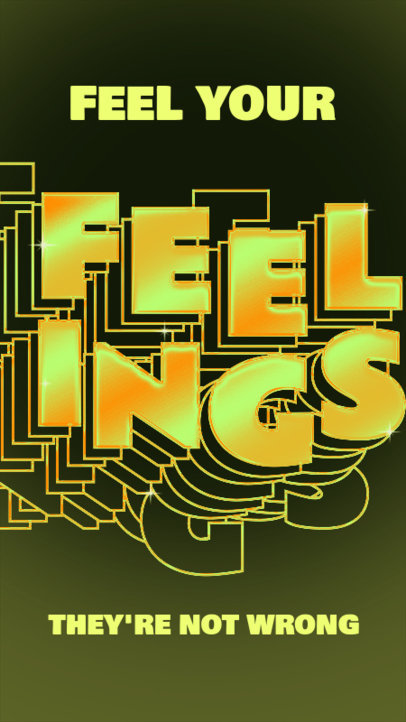 Instagram Story Design Maker with a Shiny Word and a 3D Effect