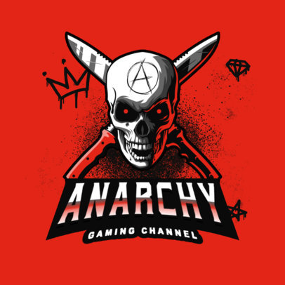 Gaming Channel Logo Creator with a Skull-Themed Graphic